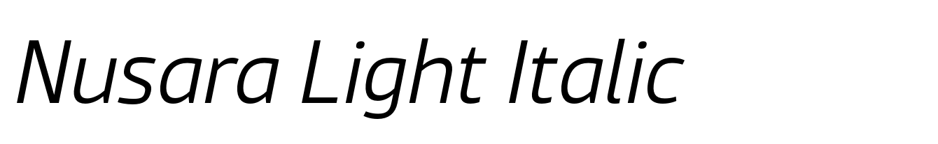 Nusara Light Italic